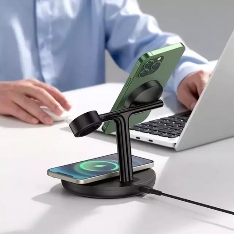 Z *** SOPORTE CELU BASEUS SWAN 3 EN 1 WIRELESS CHARGER 20W
