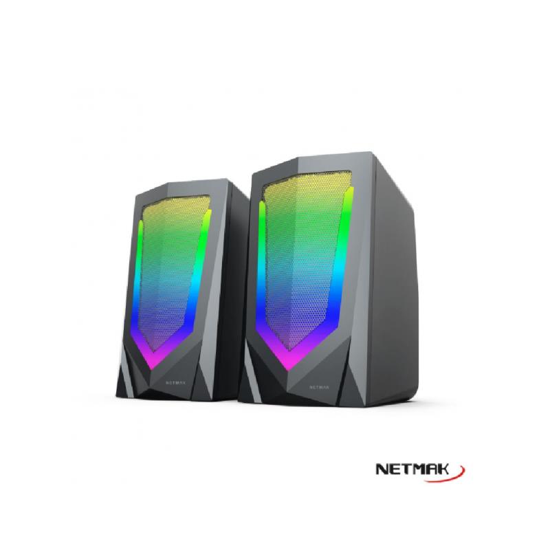 Z PARLANTE 2.0 GAMER RGB NETMAK NM-N10