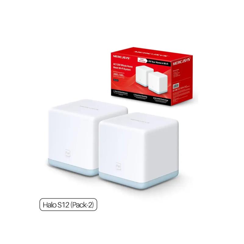 Z # WIFI SYSTEM MERCUSYS HALO S12 PACK DE 2 MESH AC1200