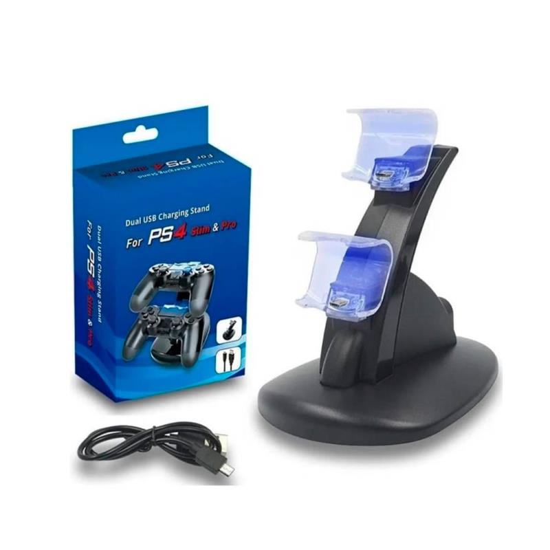Z CARGADOR DOBLE PARA JOYSTICK PS4 HB-P4002B ( C )