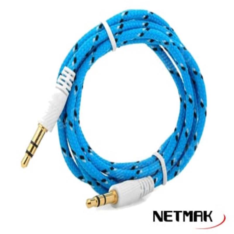 Z CABLE AUX PREMIUM REFORZADO 1MTS NETMAX NM-C66